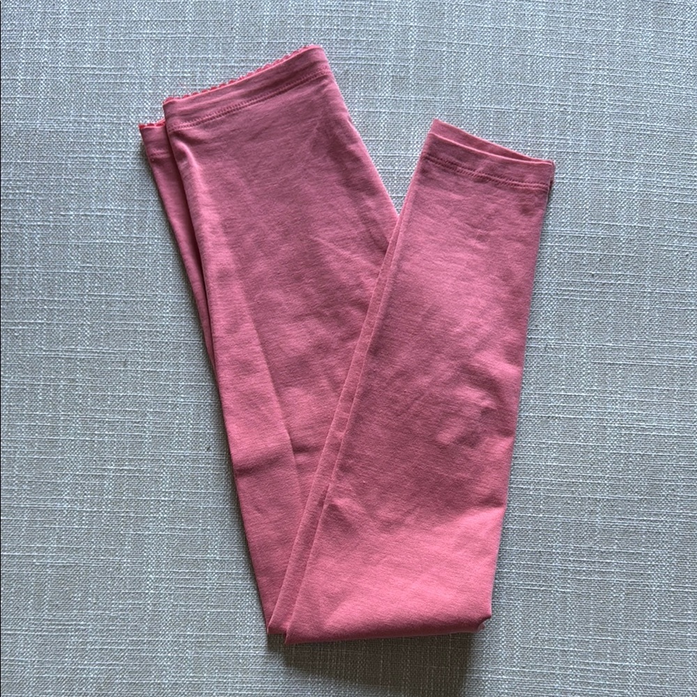 Tea Collection Pink Solid Kids Leggings